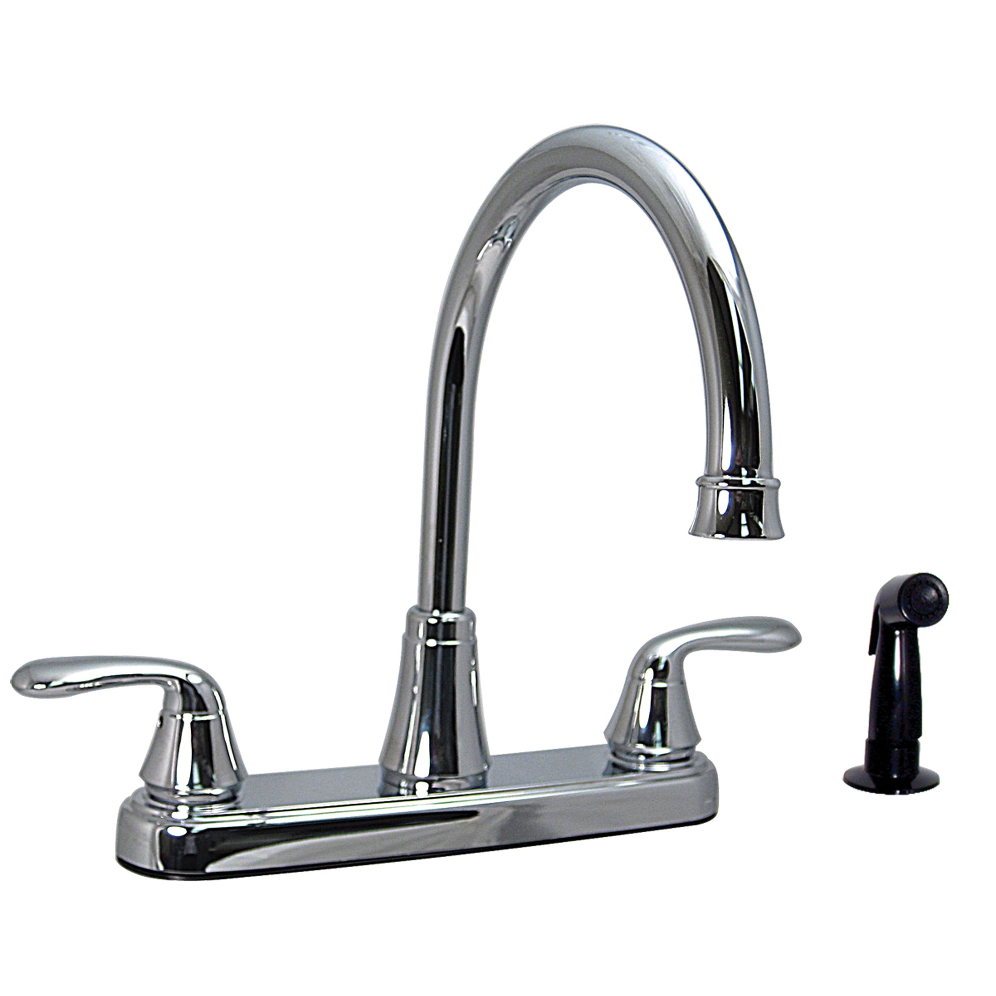 Phoenix Faucets by Valterra PF231301 Two-Handle 8" Hybrid Kitchen Faucet with High-Arc Spout and Side Sprayer - Chrome