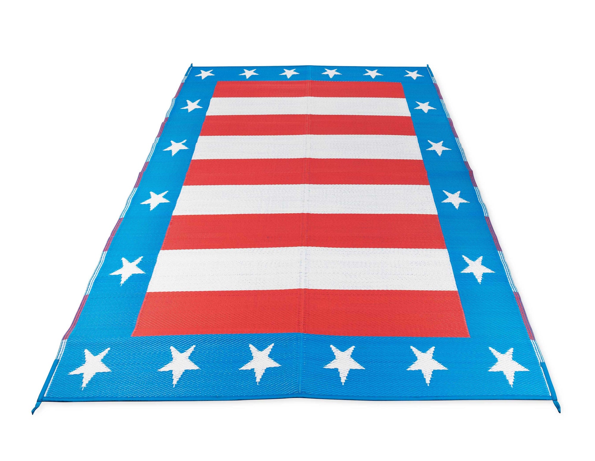 Camco 42838 RV Awning and Outdoor Mat - 6' x 9', Patriotic
