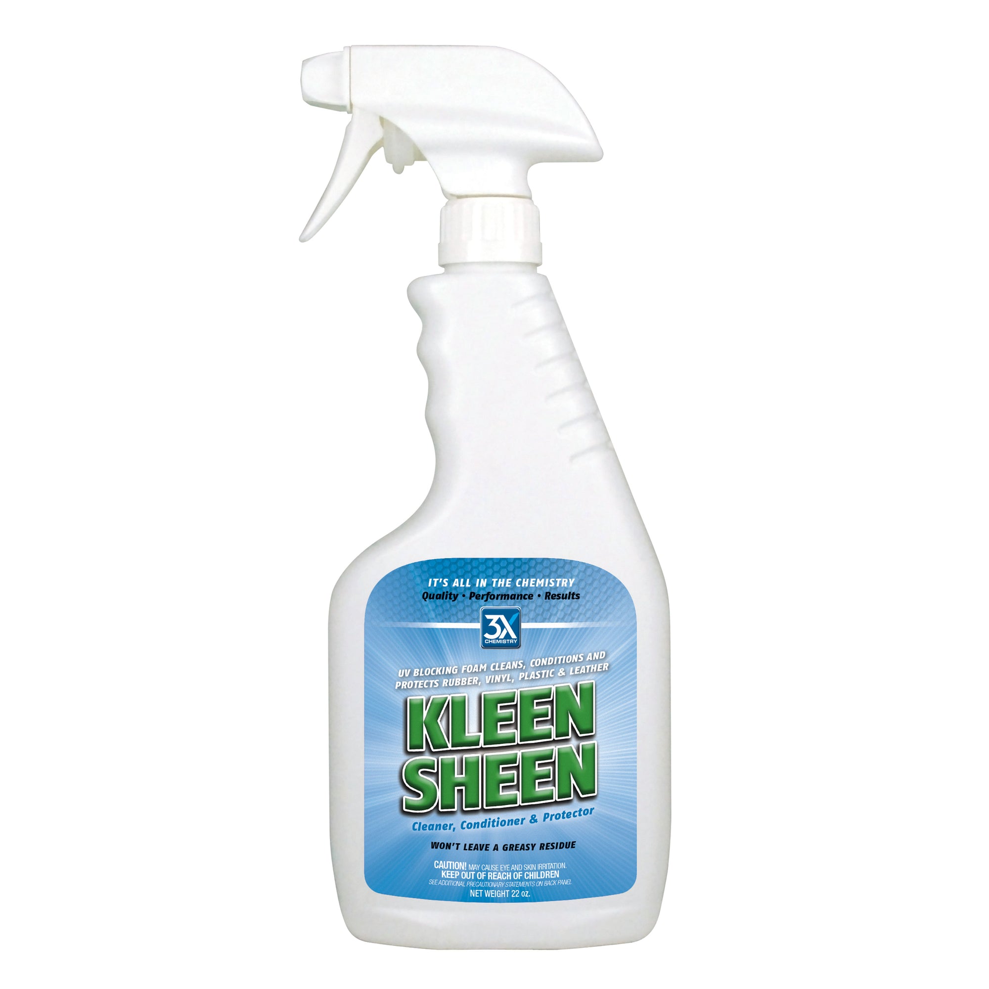 3X Chemistry 130 Kleen Sheen Cleaner, Conditioner and Protector - 22 oz. Spray Bottle
