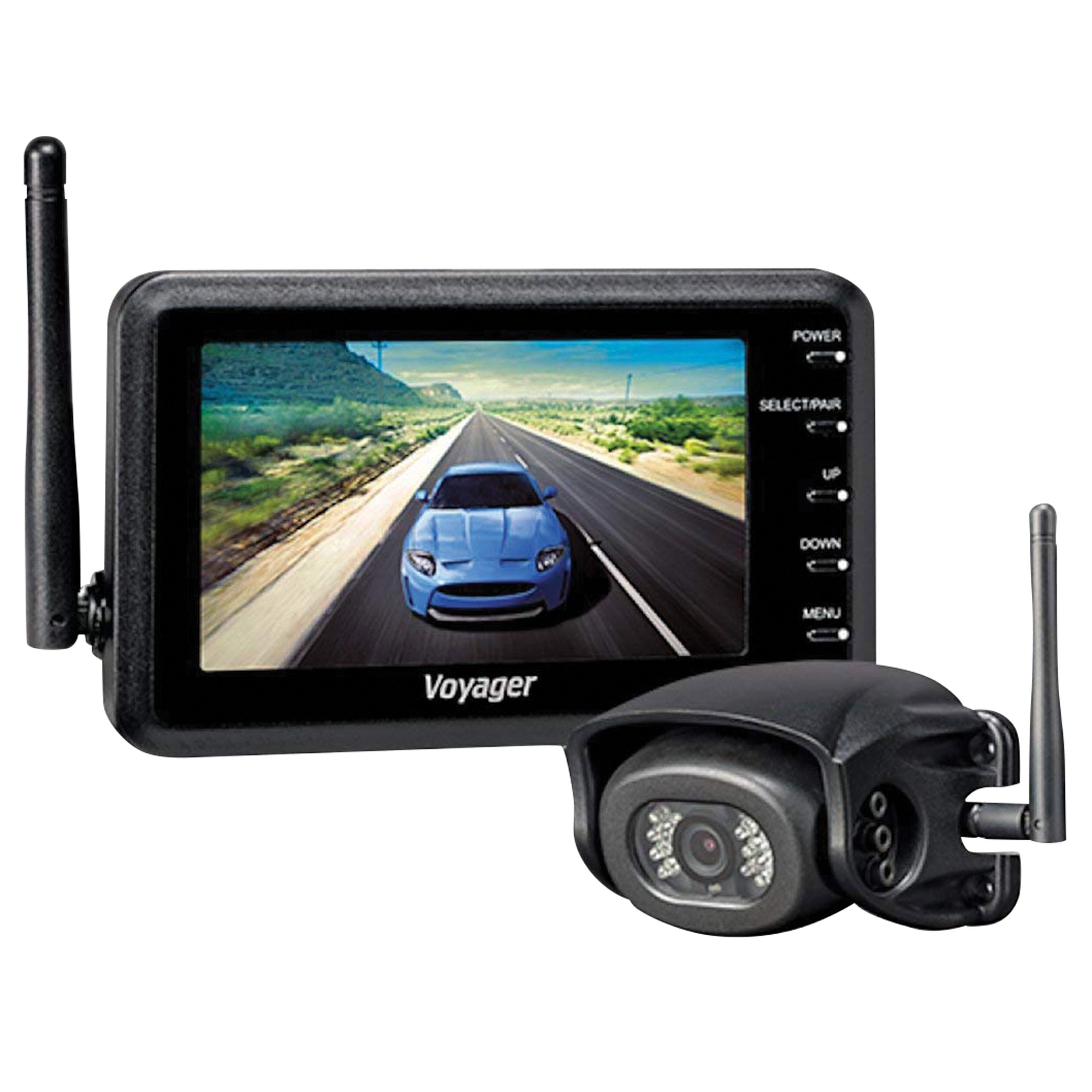 Jensen WVHS43 Voyager Wireless WiSight Camera System with 4.3" Monitor for Prewired Trailers