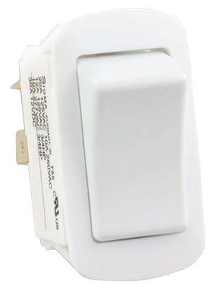 JR Products 14015 Water-Resistant SPST On/Off Switch - White