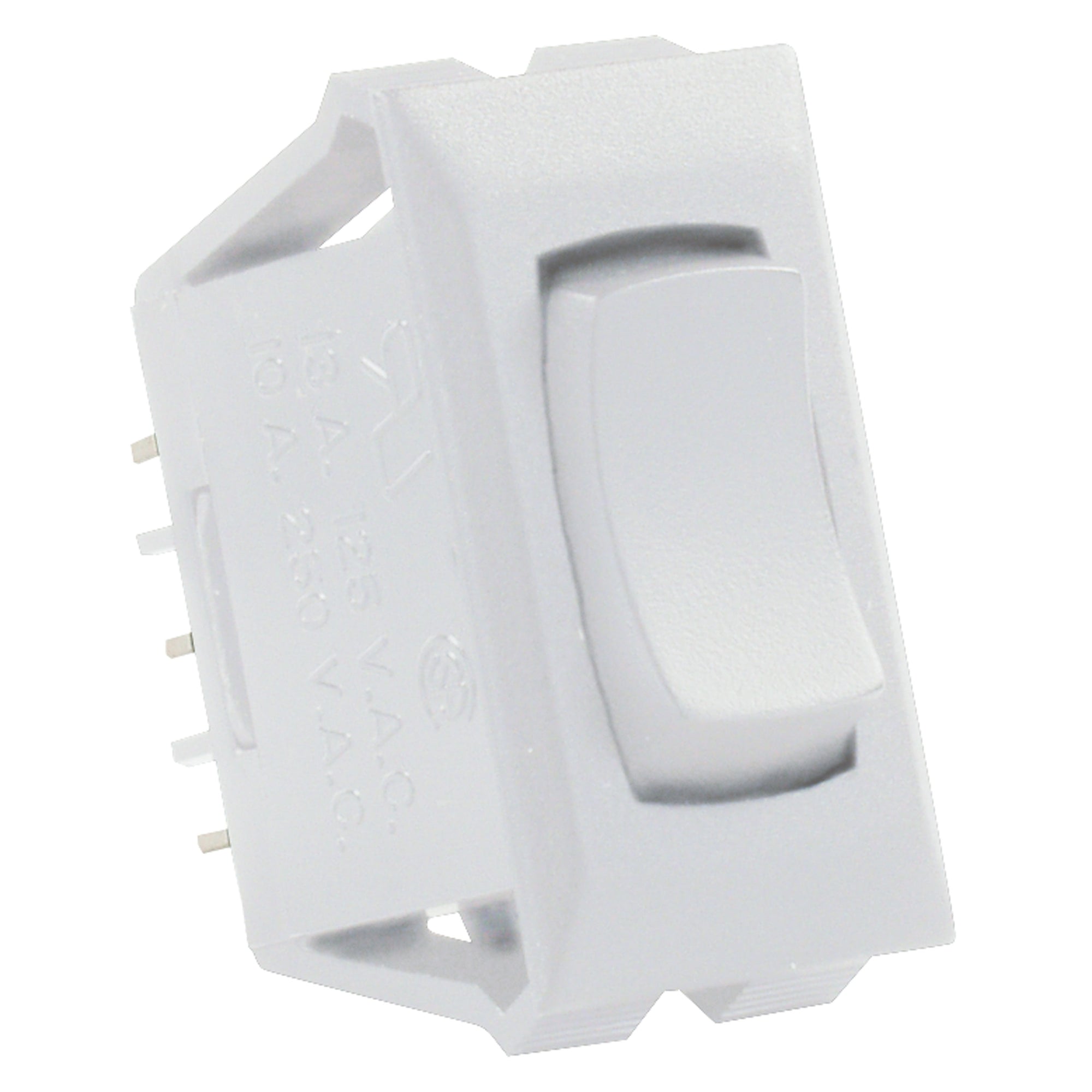 JR Products 12695 Momentary-On/Off/Momentary-On Switch with Bezel - White