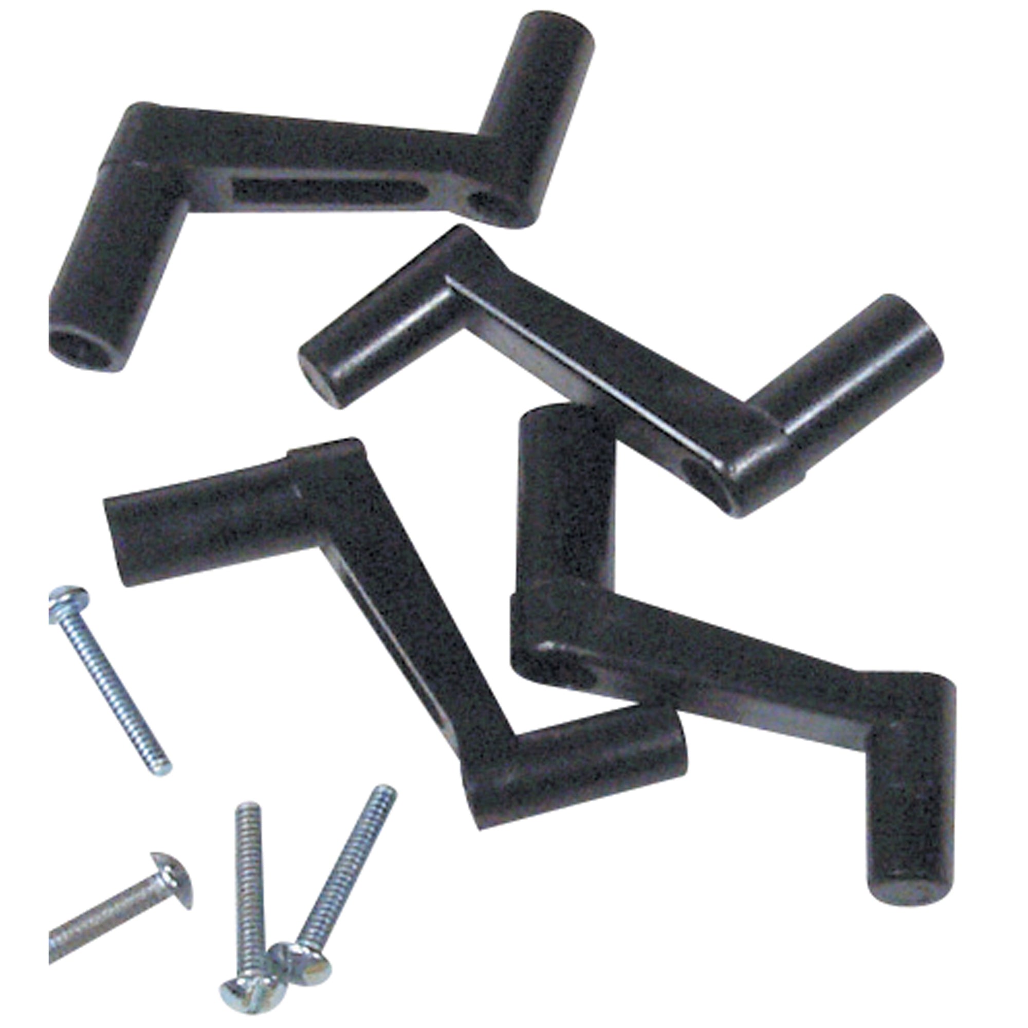 Strybuc 881C4-BLK Black Plastic Crank Handles - Pack of 4, 1-3/4"