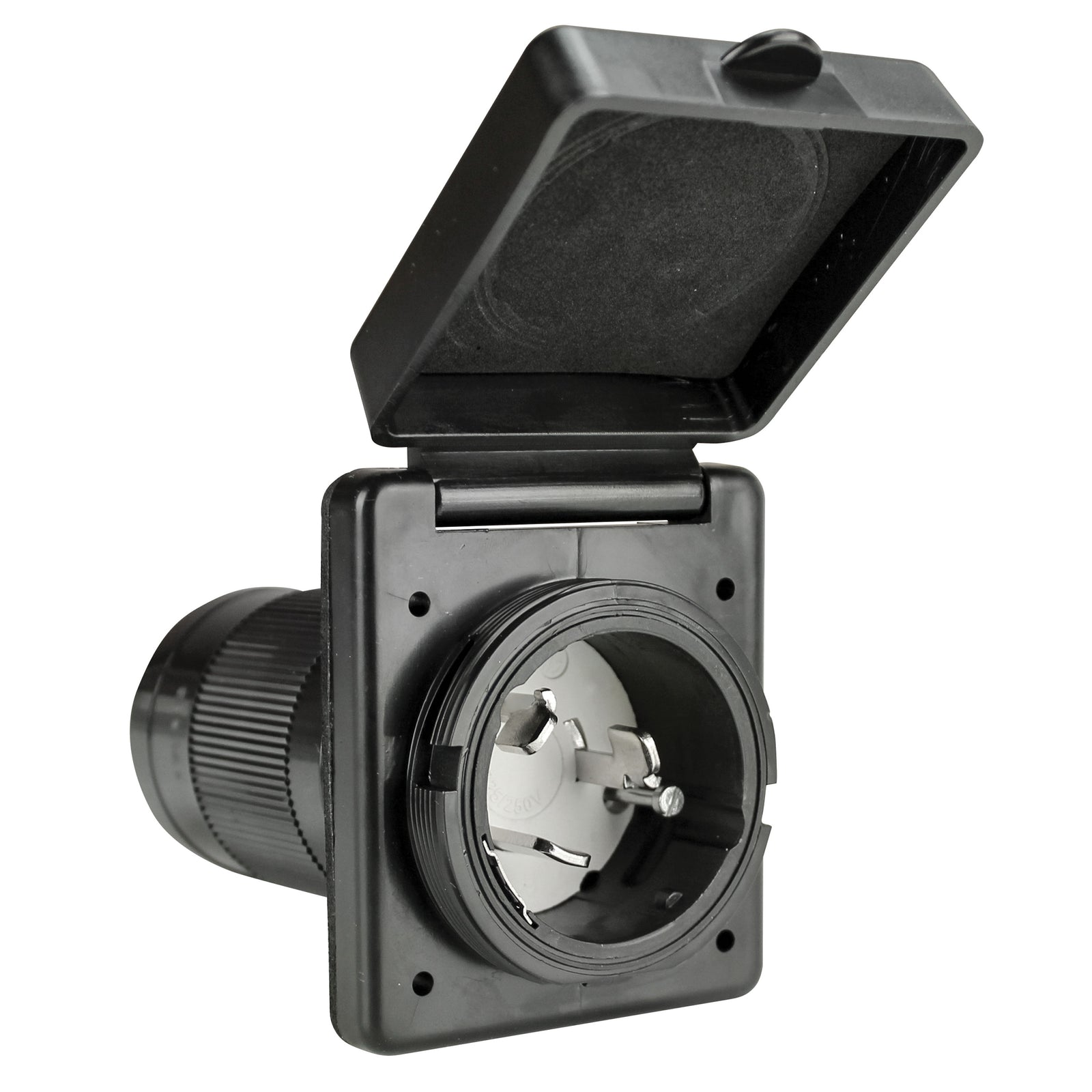 50A RV INLET BLACK
