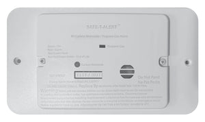 Safe-T-Alert 25-742-R-BL-TR-KIT Flush Mount Combination Carbon Monoxide/Propane Alarm with Trim Ring 12V DC Hard Wire with Solenoid Valve - Black
