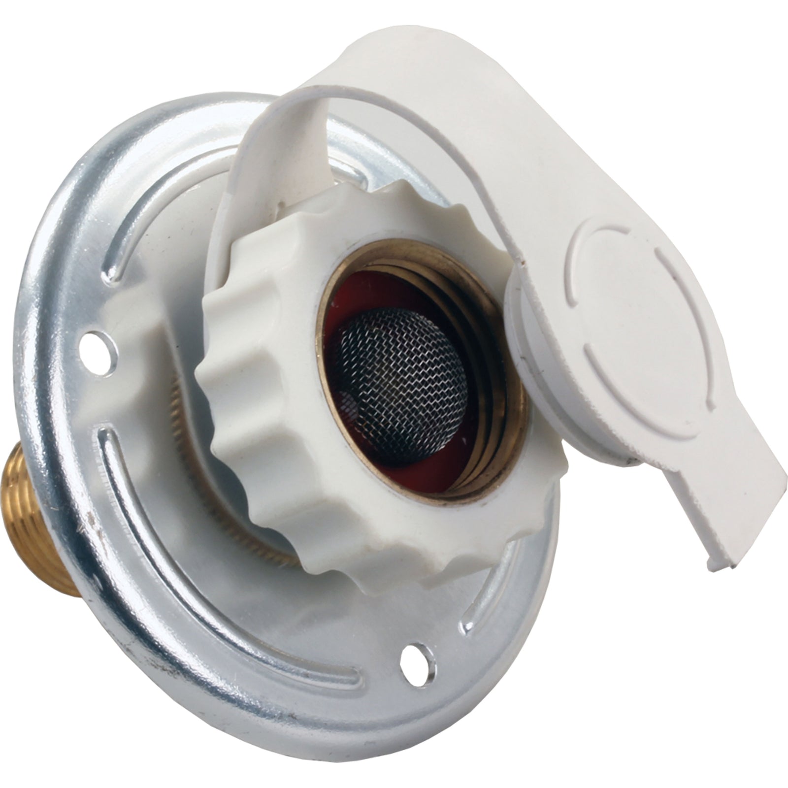 JR Products 62185 Aluminum City Water Flange - 1/2" MPT x 3/4"