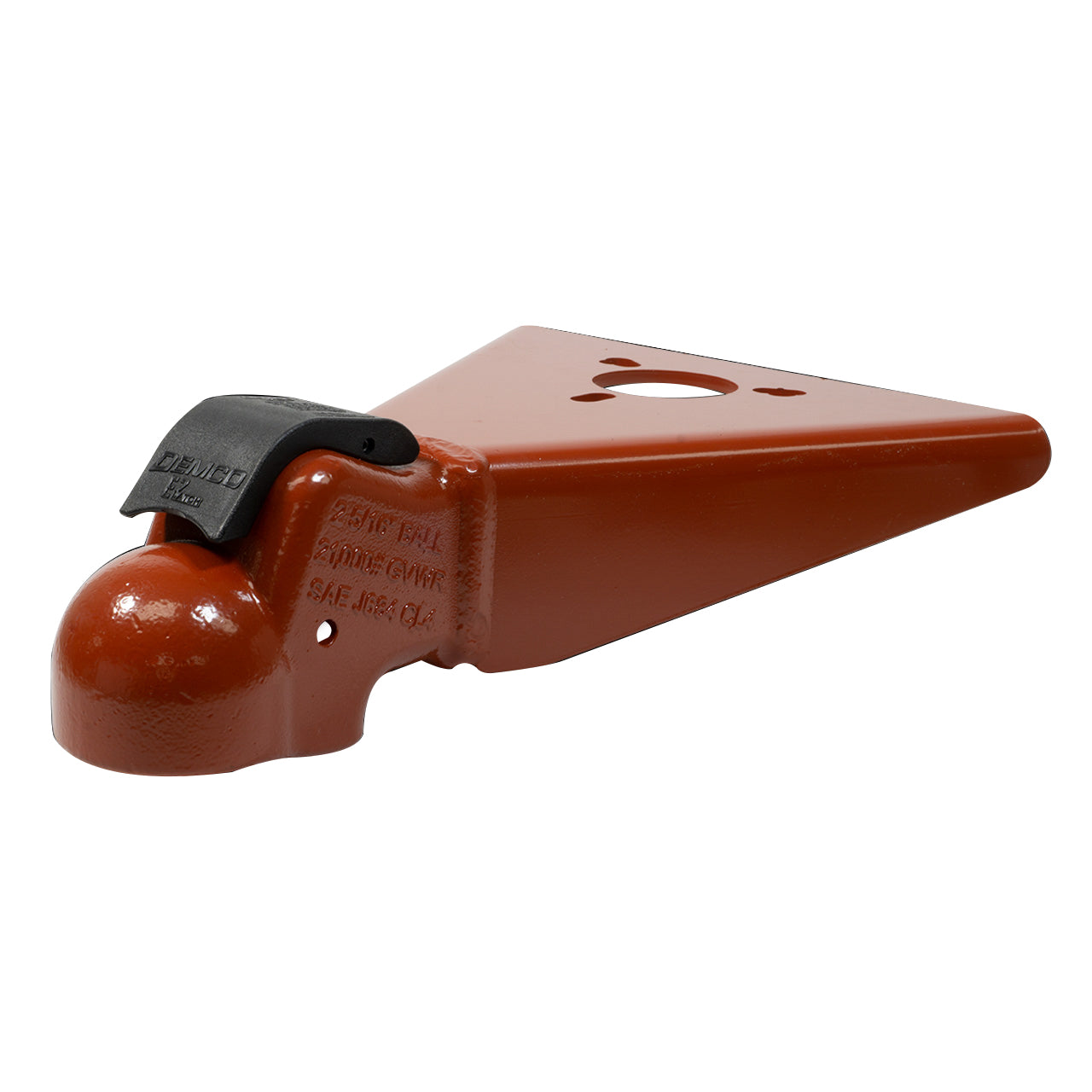 Demco 17063-97 EZ Latch 2-5/16" 21K GVWR 50° Mount A-Frame Coupler - Weld-On w/Jack Hole and Composite Handle, Primed