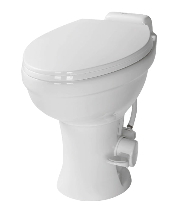 Lippert 2022113192 Flow Max RV Toilet with Elongated Ceramic Bowl