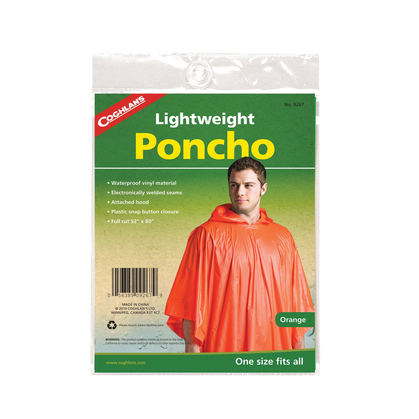 Coghlan's 9267 Poncho - Orange