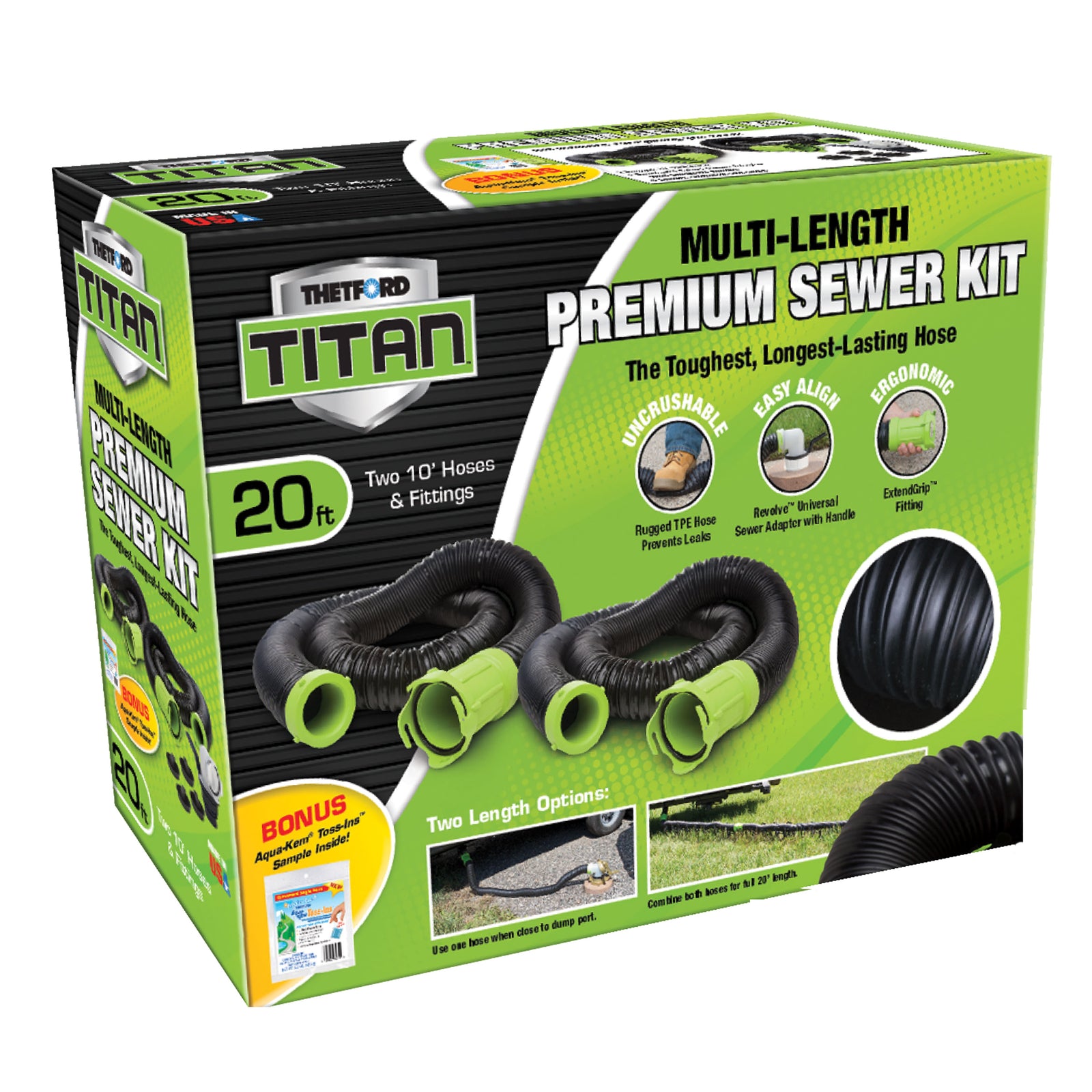 Thetford 17902 Titan 20' Premium Sewer Kit