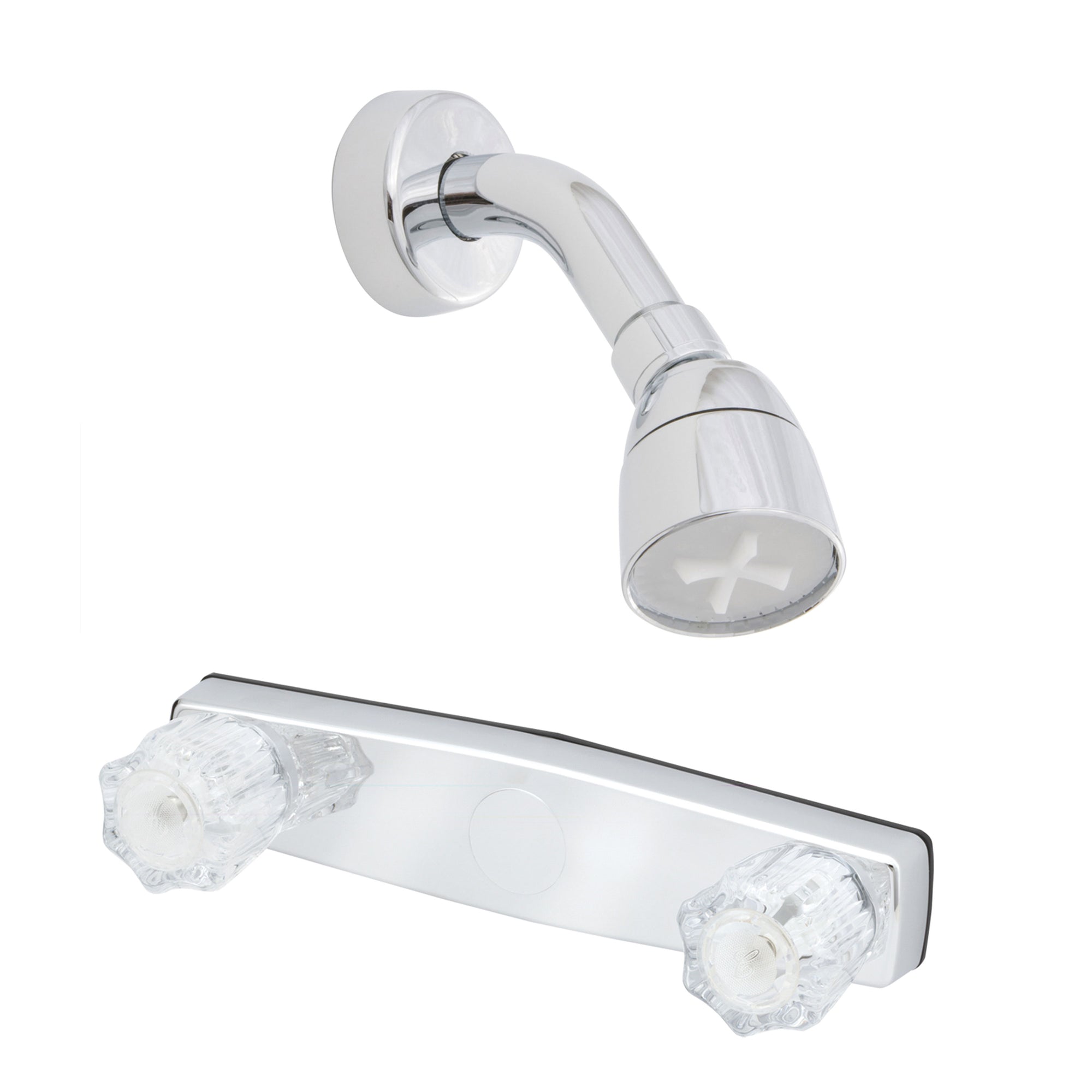 Empire Brass U-YJW59 RV Shower Valve with Crystal Handles and Shower Head - 8", Chrome