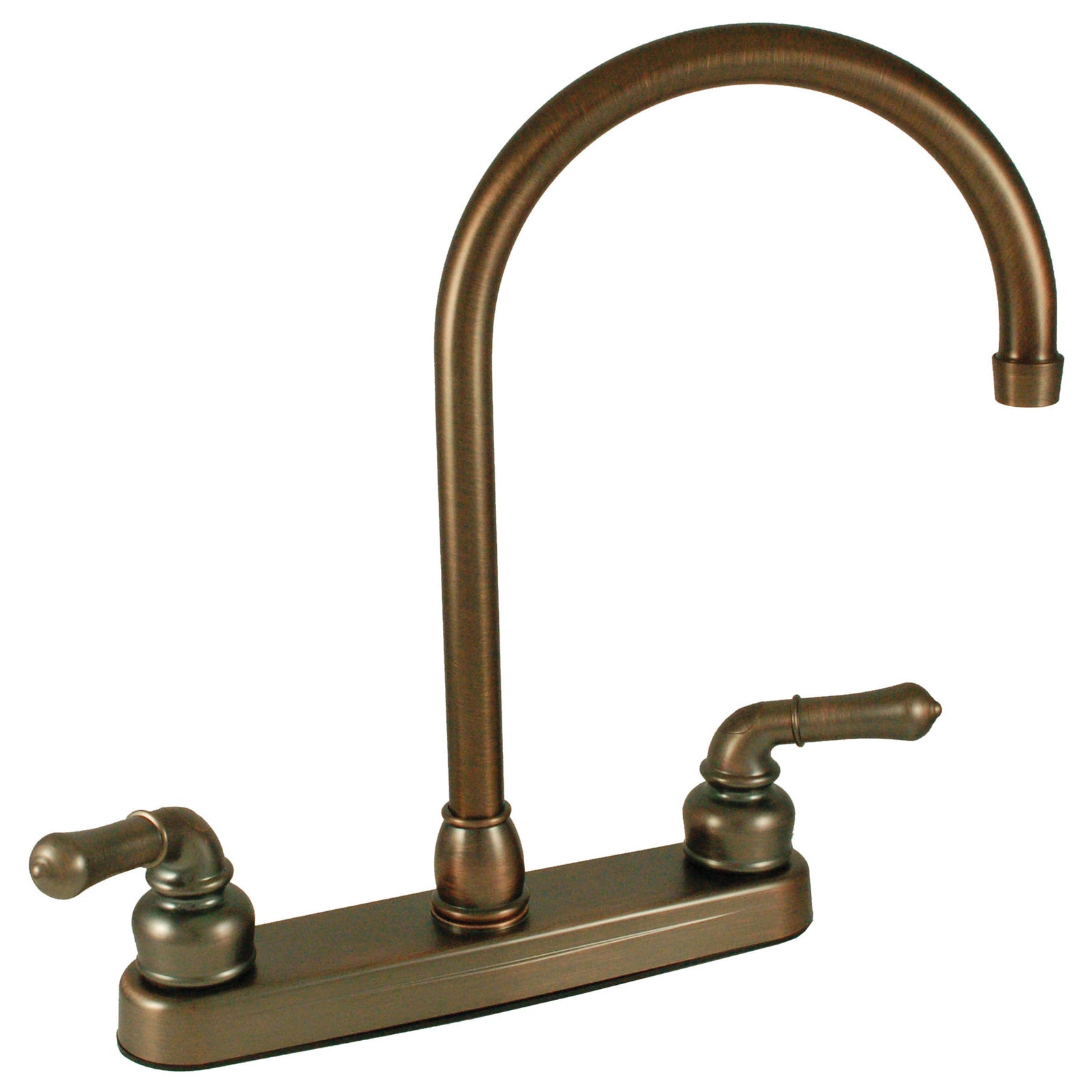 Empire Faucets U-YOB800GSOB-E 8" Non-Metallic Kitchen Faucet with Gooseneck Spout & Teapot Handles - Oil Rubbed Bronze