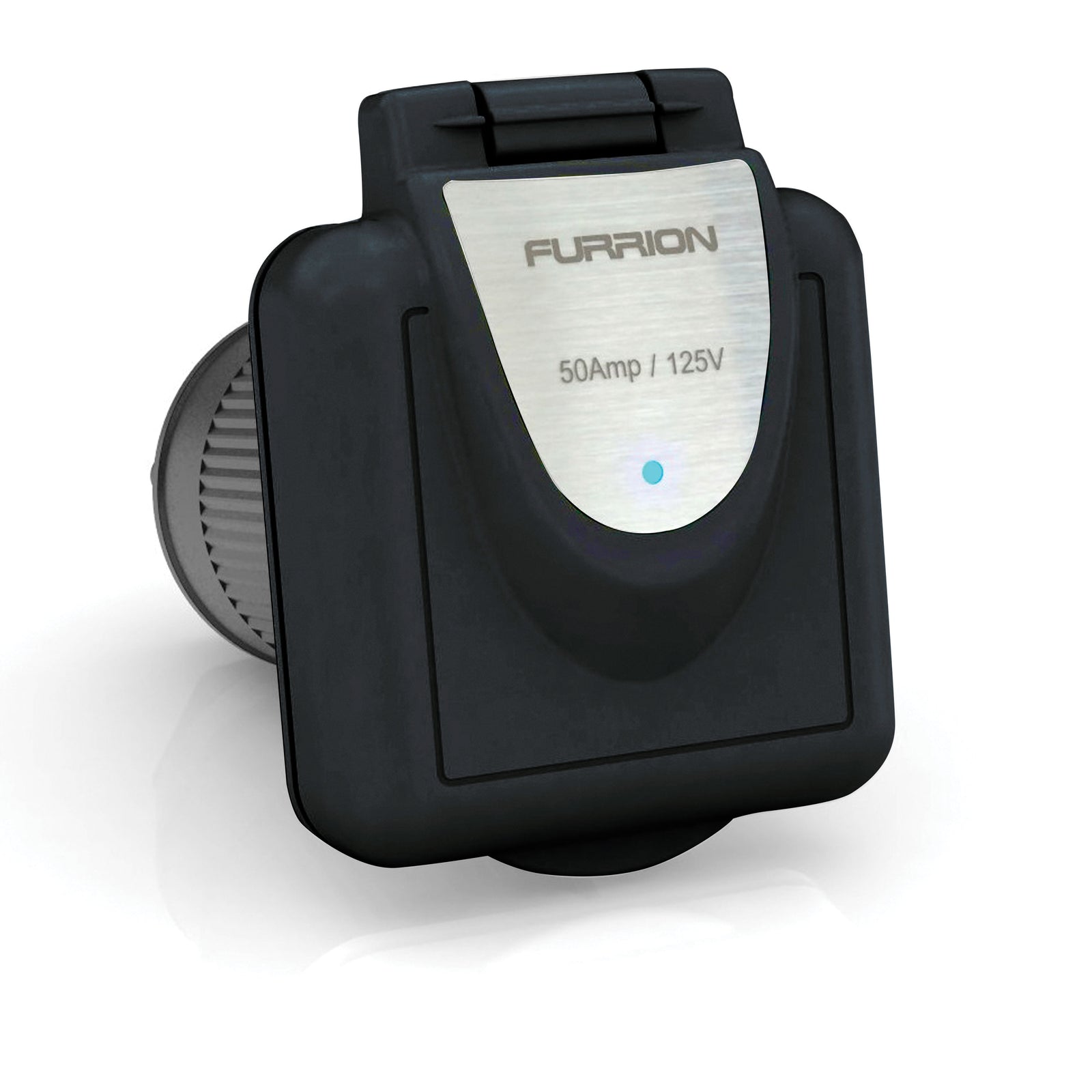 Lippert 385702 Furrion 50 Amp Standard Square Inlet - Black