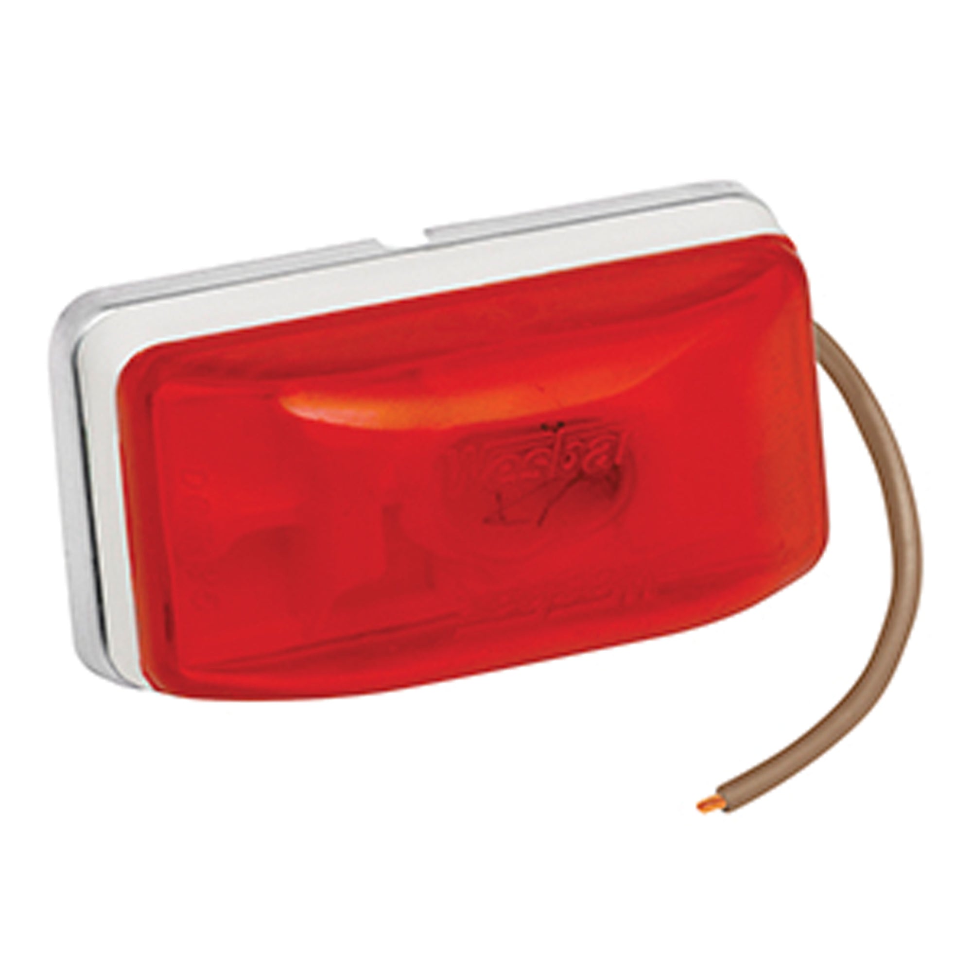 Wesbar 203234 Stud-Mount Side Marker Clearance Light - Red w/ White Base