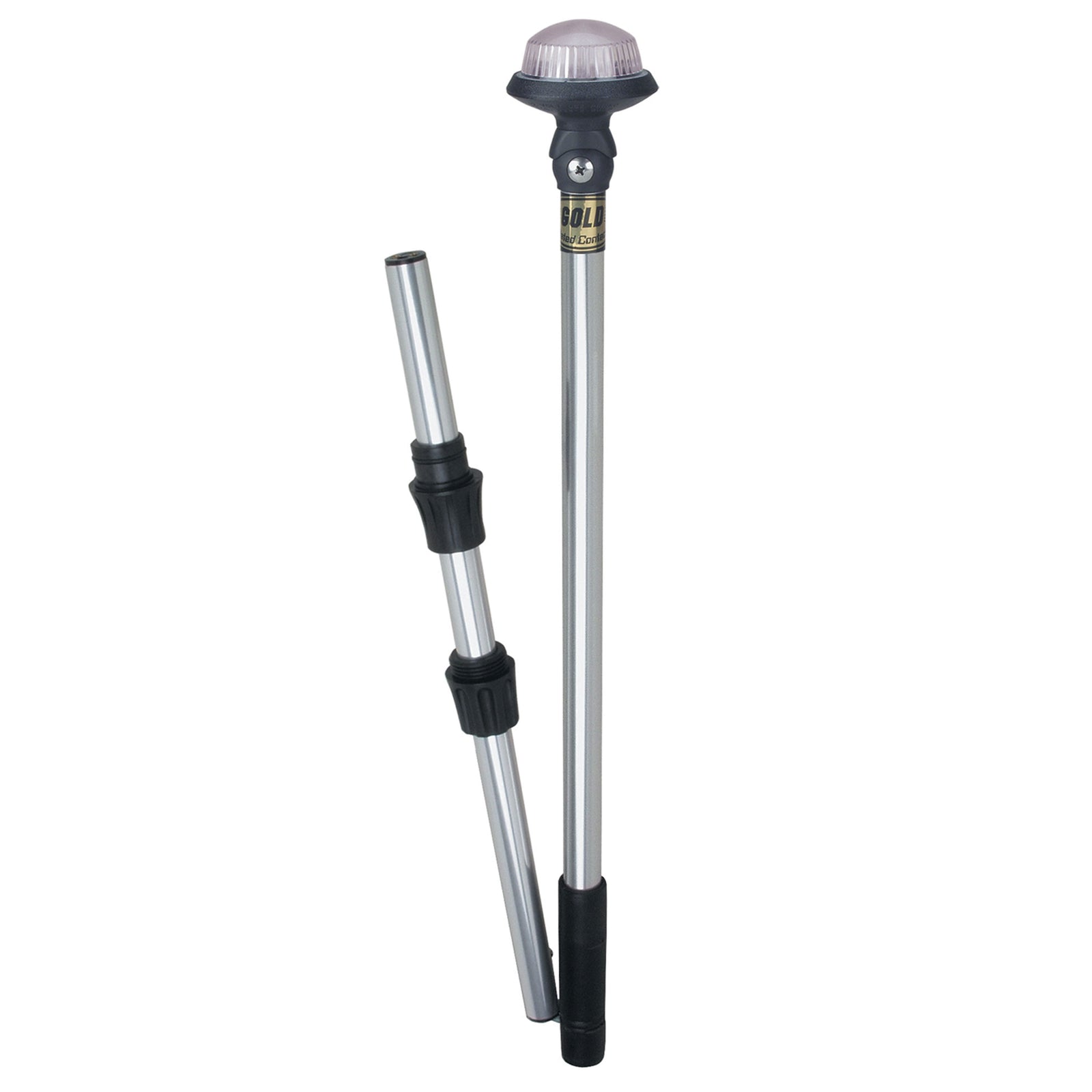 Perko 1451DP6CHR Delta-Series White All-Round Fold-In-Half Pole Light - 48" Height, 40° Adjustable Head