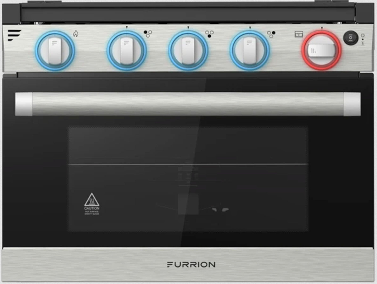 Furrion 2021123591 RV 2-in-1 3-Burner Gas Range Oven - 17", Black