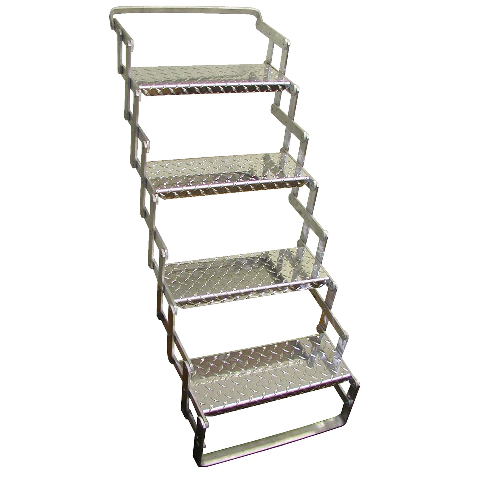 C.R. Brophy AS04 Aluminum Scissor Steps - 4 Step, 31" - 40" Vert. Ext.