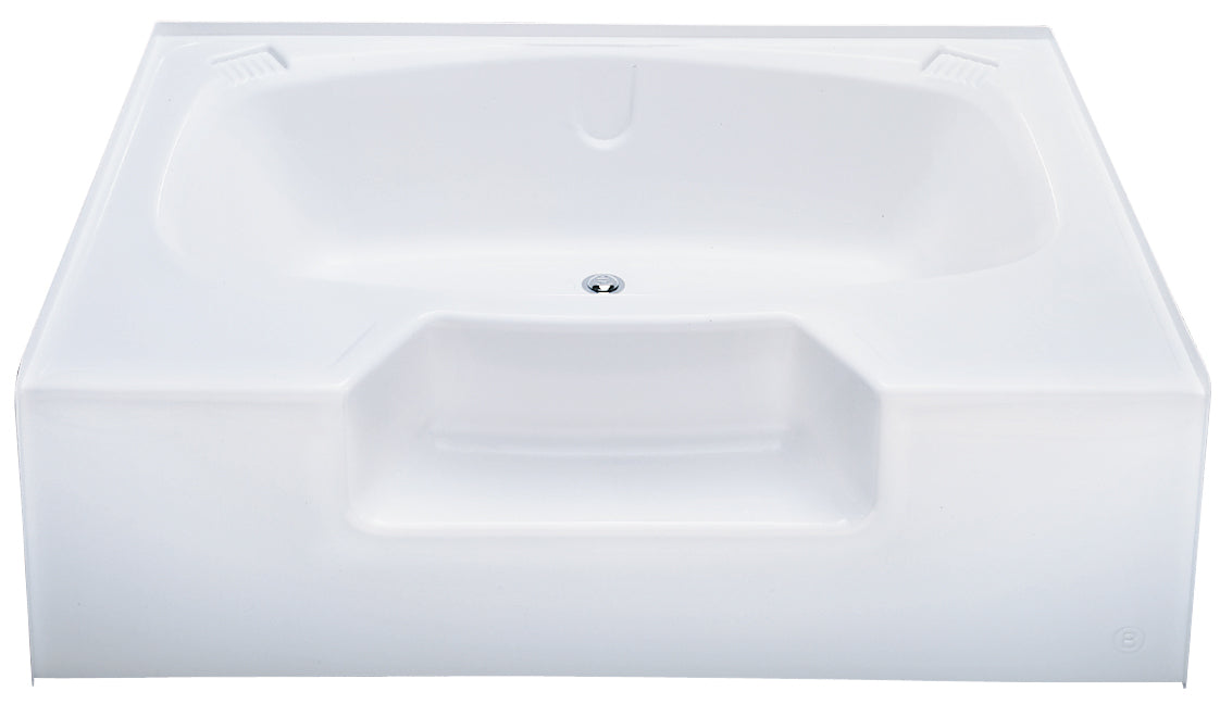 Better Bath W4054-SPK ABS Garden Tub with Center Drain - White, 40" x 54"