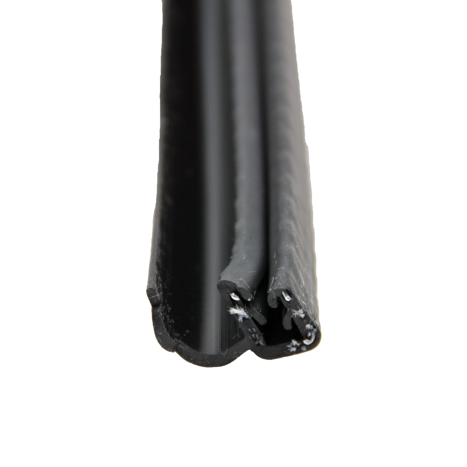 AP Products 018-1894 Black J-Bulb Seal with Slide-On Clip - 1" x 3/4" x 28'