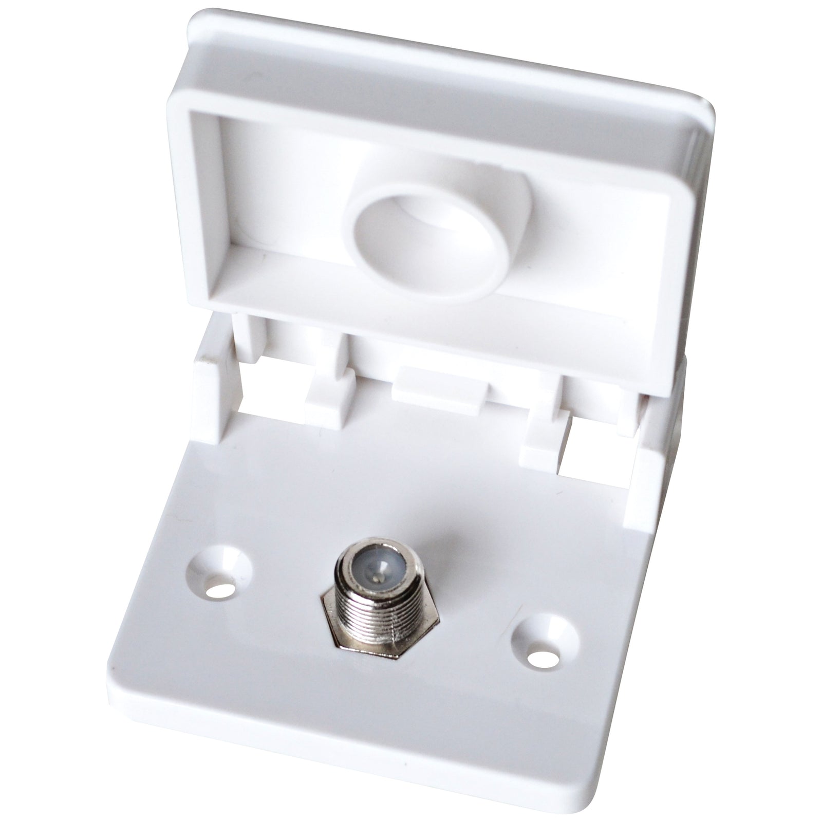 RV Designer T111 Weatherproof TV Jack - White