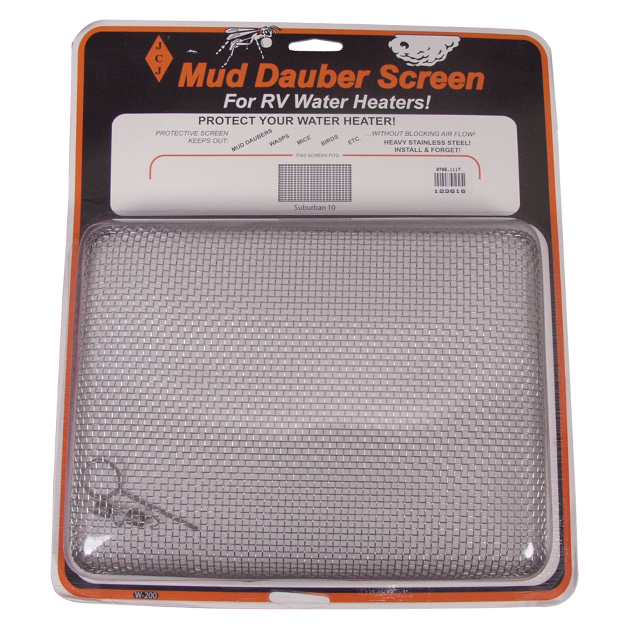 JCJ W-200 Mud Dauber Screens for RV Water Heaters - W200: Suburban 10 and 12 Gallon