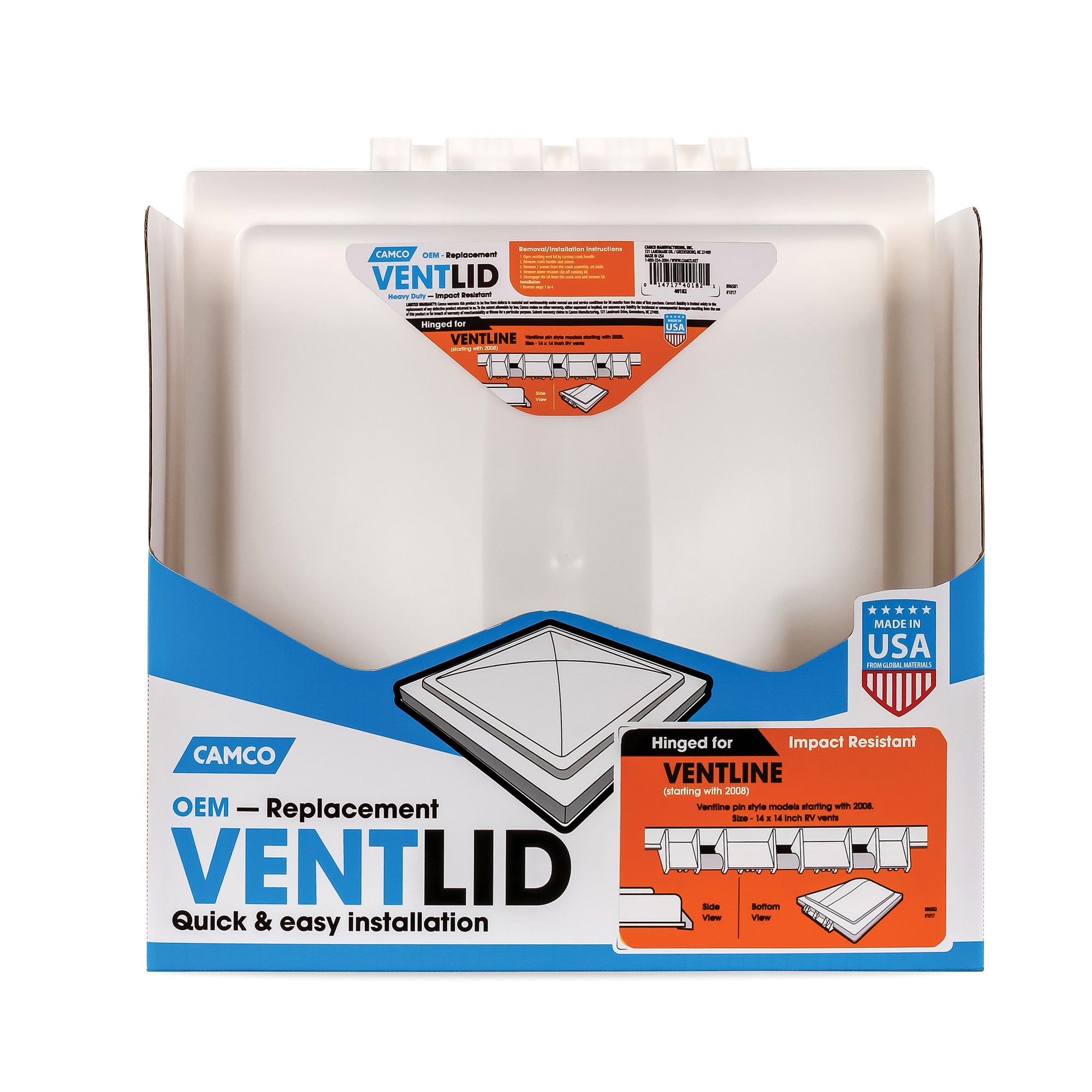 Camco 40182 Vent Lid for Ventline RV Vents (2008 & Up), Pack of 6