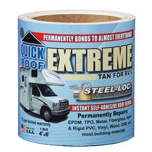 Cofair Products UBE675 Quick Roof Extreme With Steel-Loc Adhesive - 6" x 75', White