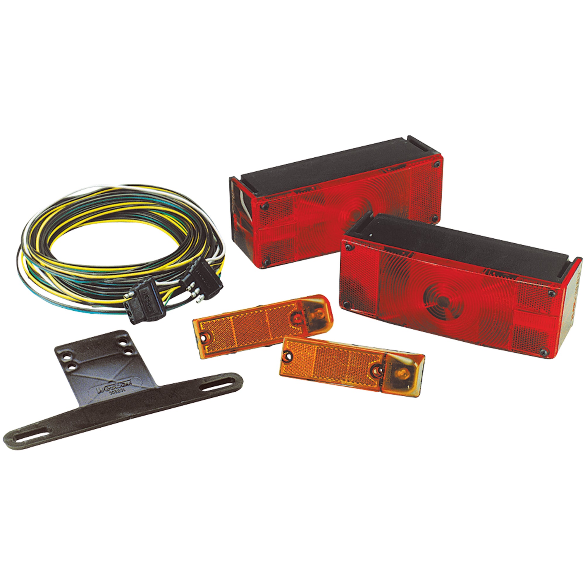 Wesbar 007509 Waterproof Low-Profile Taillight Kit with 25' Harness