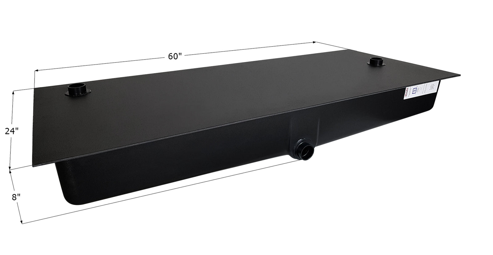 Icon 14165 Holding Tank with Center Side Drain (Starcraft Configuration 0326096) HT140SD - 60" x 24" x 8", 30 Gallon