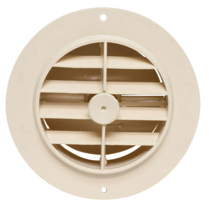 Valterra A10-3350VP Rotating/Dampered Heating and A/C Register - 4" ID x 5-1/2" OD, White