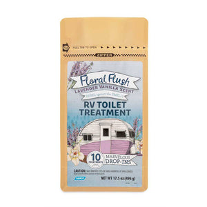 Camco 41491 Floral Flush RV Toilet Treatment Drop-Ins - Orange Blossom, Pack of 10