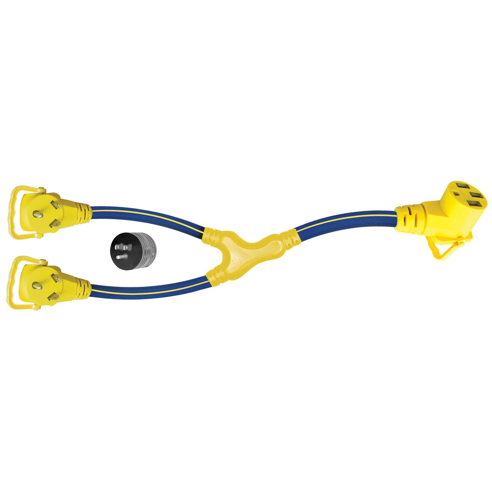 Voltec 16-00522 E-Zee Grip 2X RV Y-Adapter - 2', 30 Amp/50 Amp