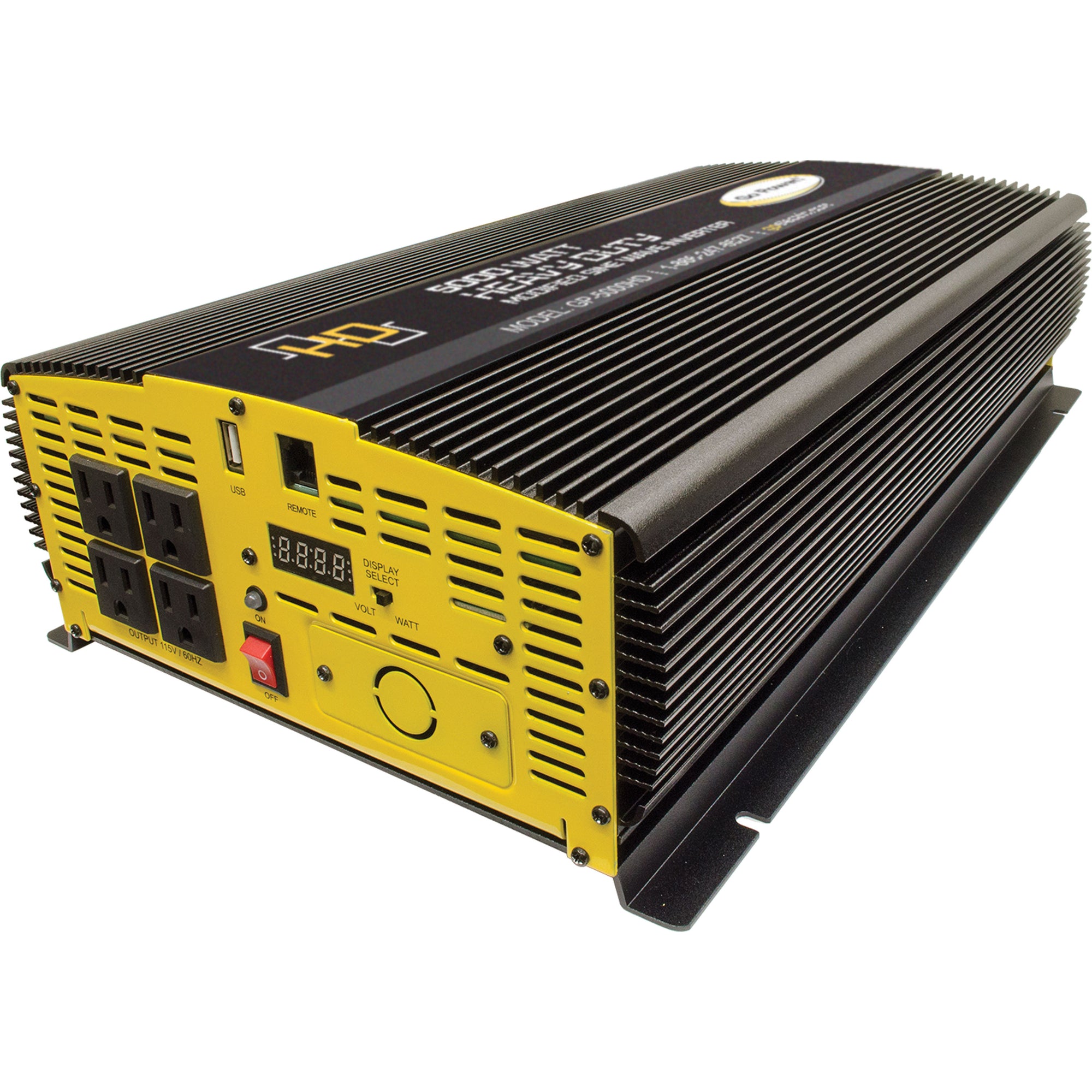 Go Power! GP-5000HD Heavy-Duty Modified Sine Wave Inverter - 5000 Watt, 4 Outlets (+HW)