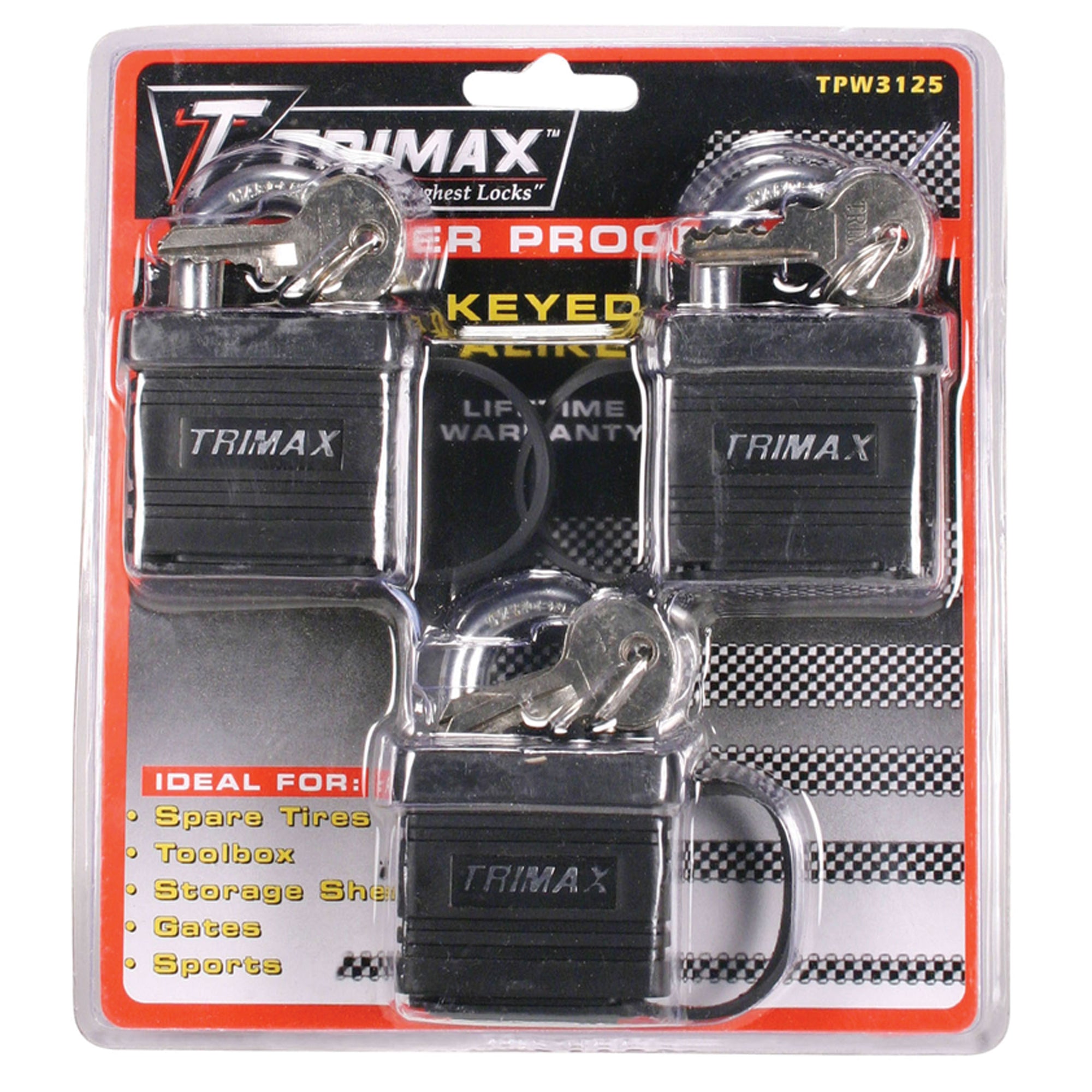 Trimax TPW3125 Weatherproof Keyed Alike Locks