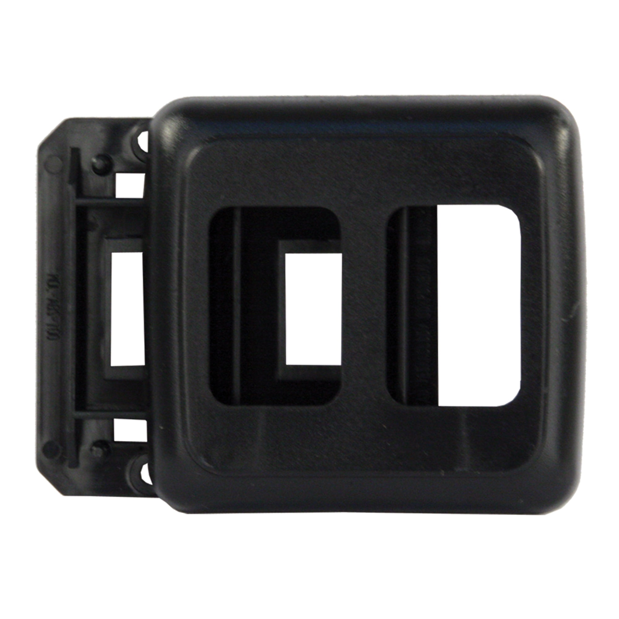 JR Products 12315 Double Switch Base and Face Plate - Black