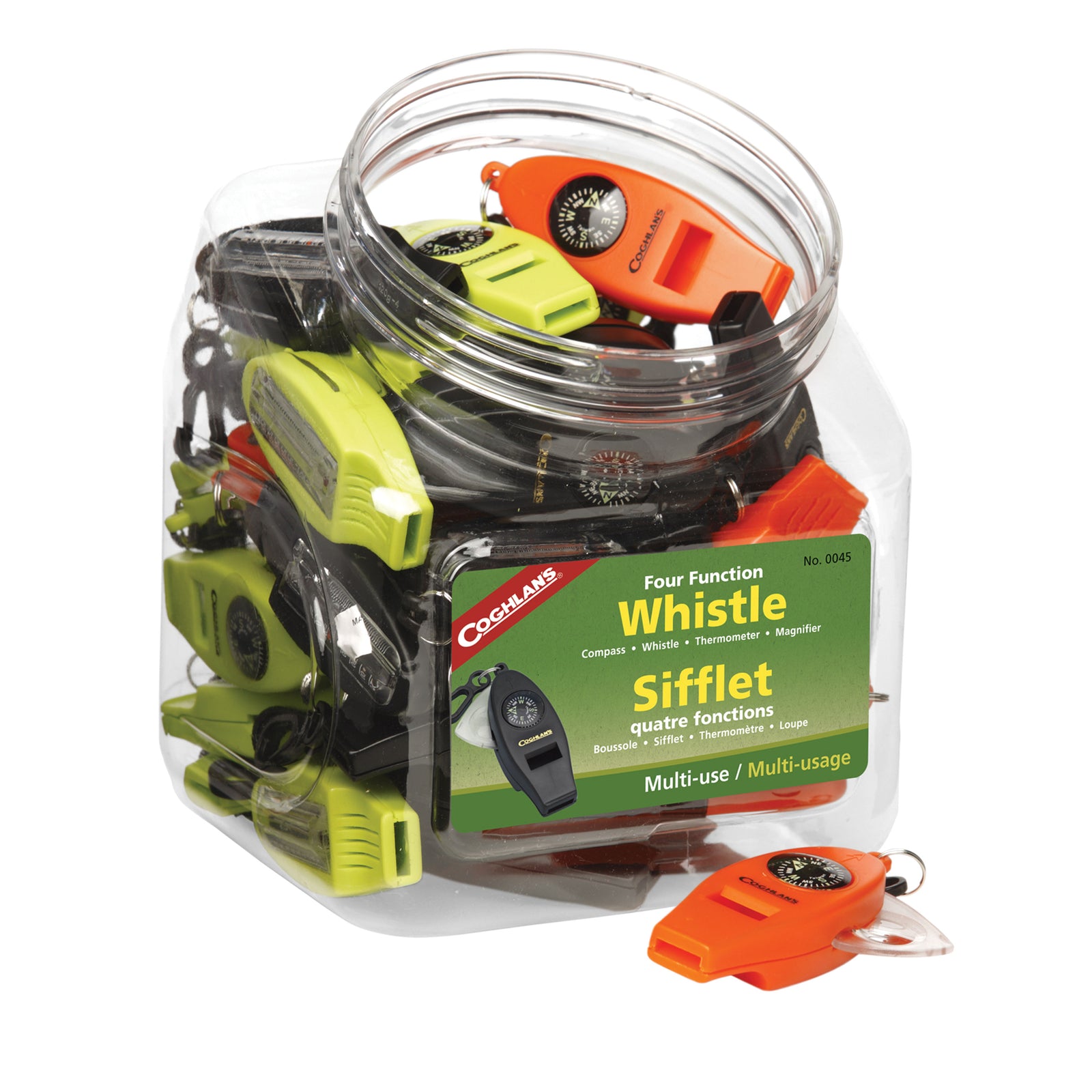 Coghlan's 0045 Four-Function Whistles - Display Pack, 42 Count