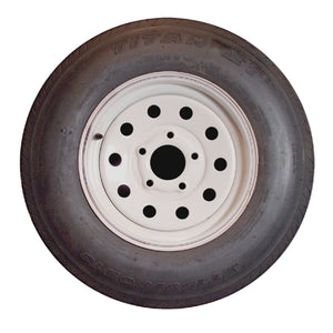 Badger Tire & Wheel AR15C205755WM-GTDEX Economy Radial Tire and Wheel ST205/75R15 C/5-Hole - White/Pinstripe Modular Rim