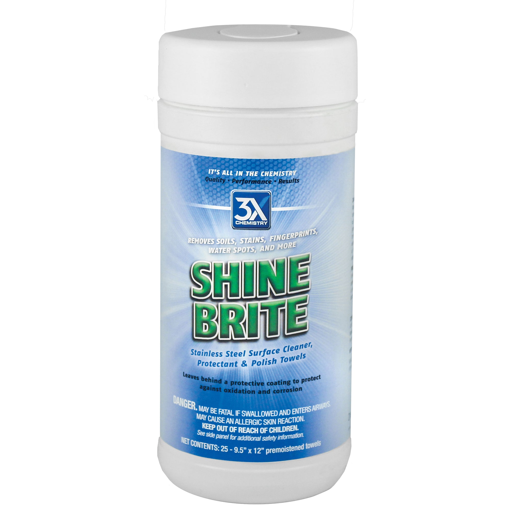 AP Products 159 Shine Brite Stainless Steel Surface Cleaner, Protectant, and Polish Towels