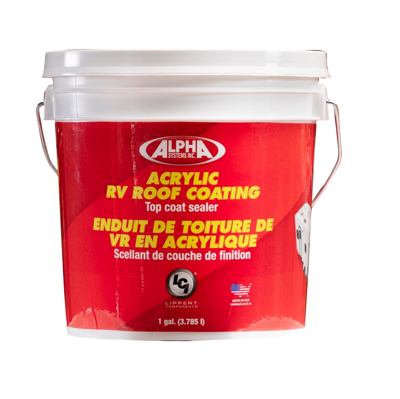 Alpha Systems 862401 Acrylic RV Roof Coating Top Coat Sealer - Gallon, White