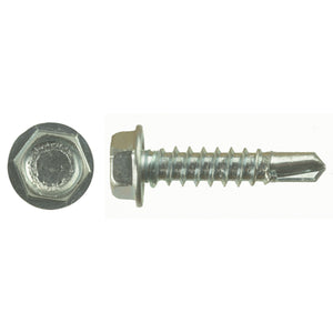 AP Products 012-DP500 8 X 1/2 Self-Tapping 1/4" Hex Head Screw, Pack of 500 - 1/2"