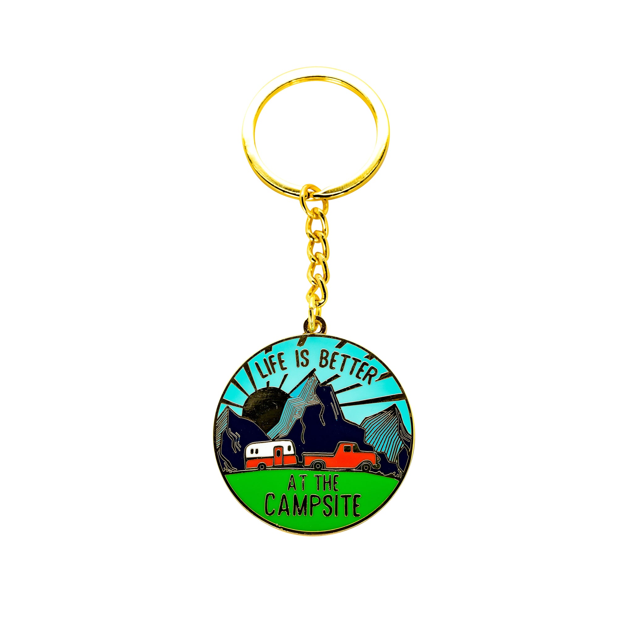 Camco 53289 "Life is Better at the Campsite" Keychain - Sunrise