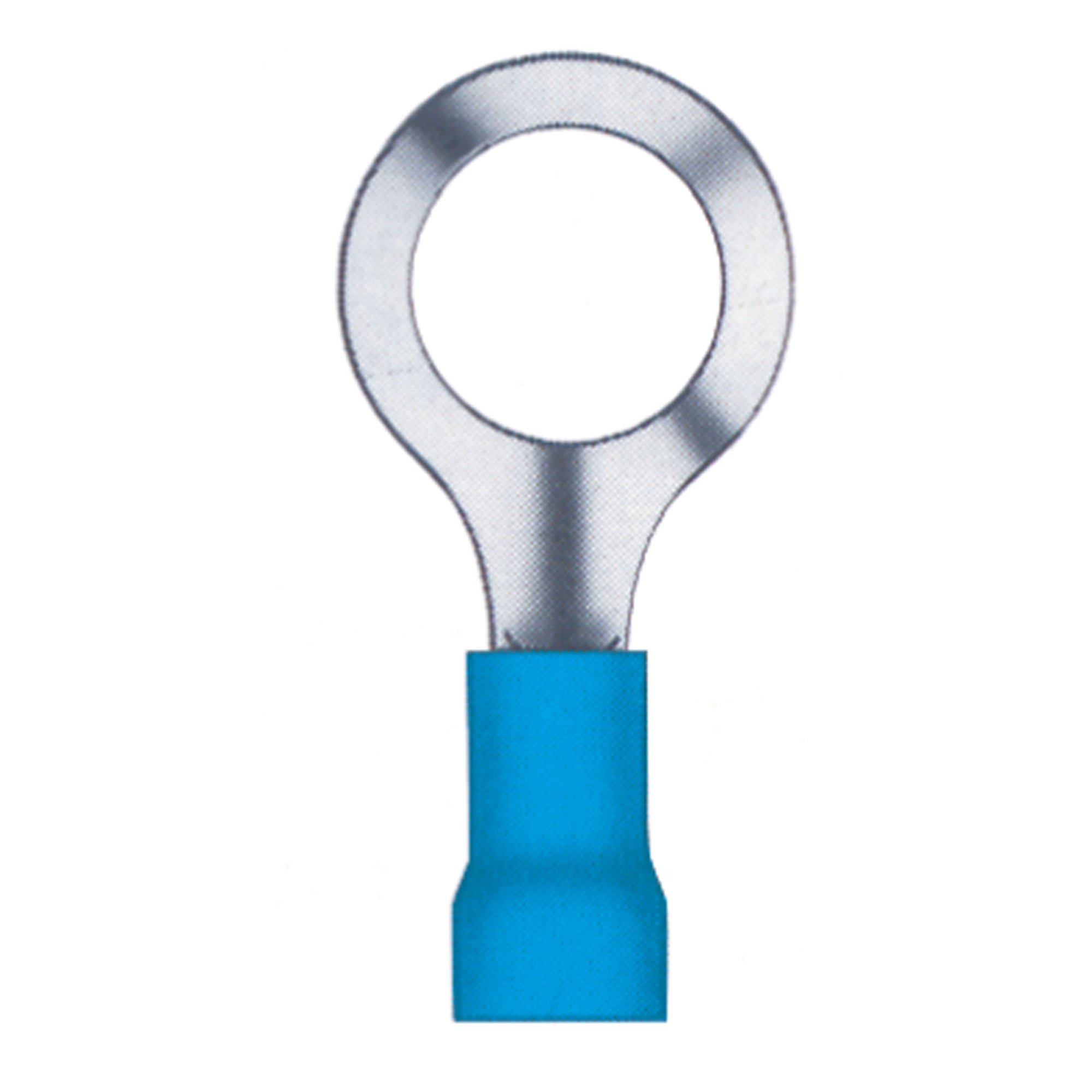 WirthCo 80344 Blue Insulated Ring Terminal - 1/4 in. Stud Size, Pack of 100
