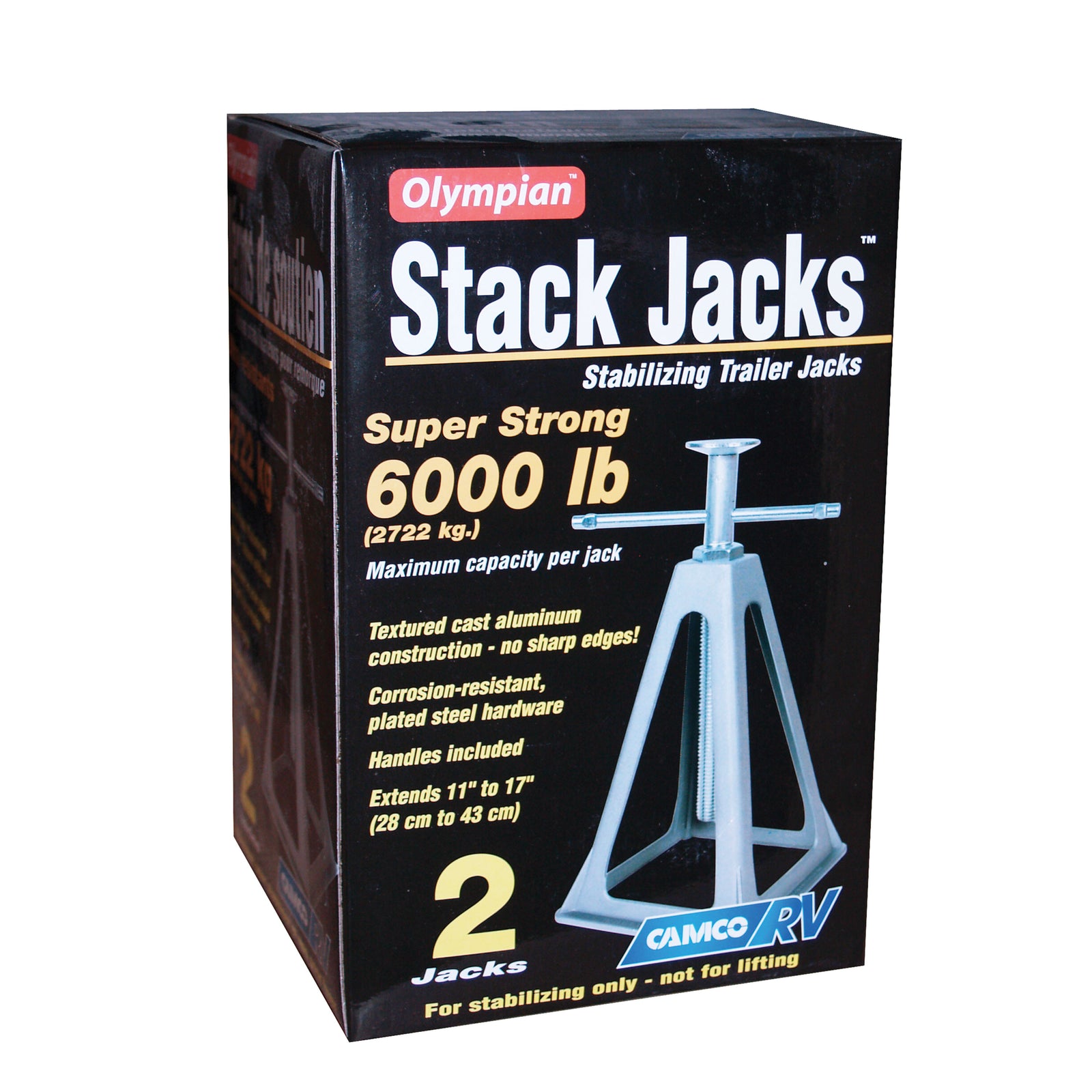 Camco 44561 Aluminum Camper Jack - 2 Pack