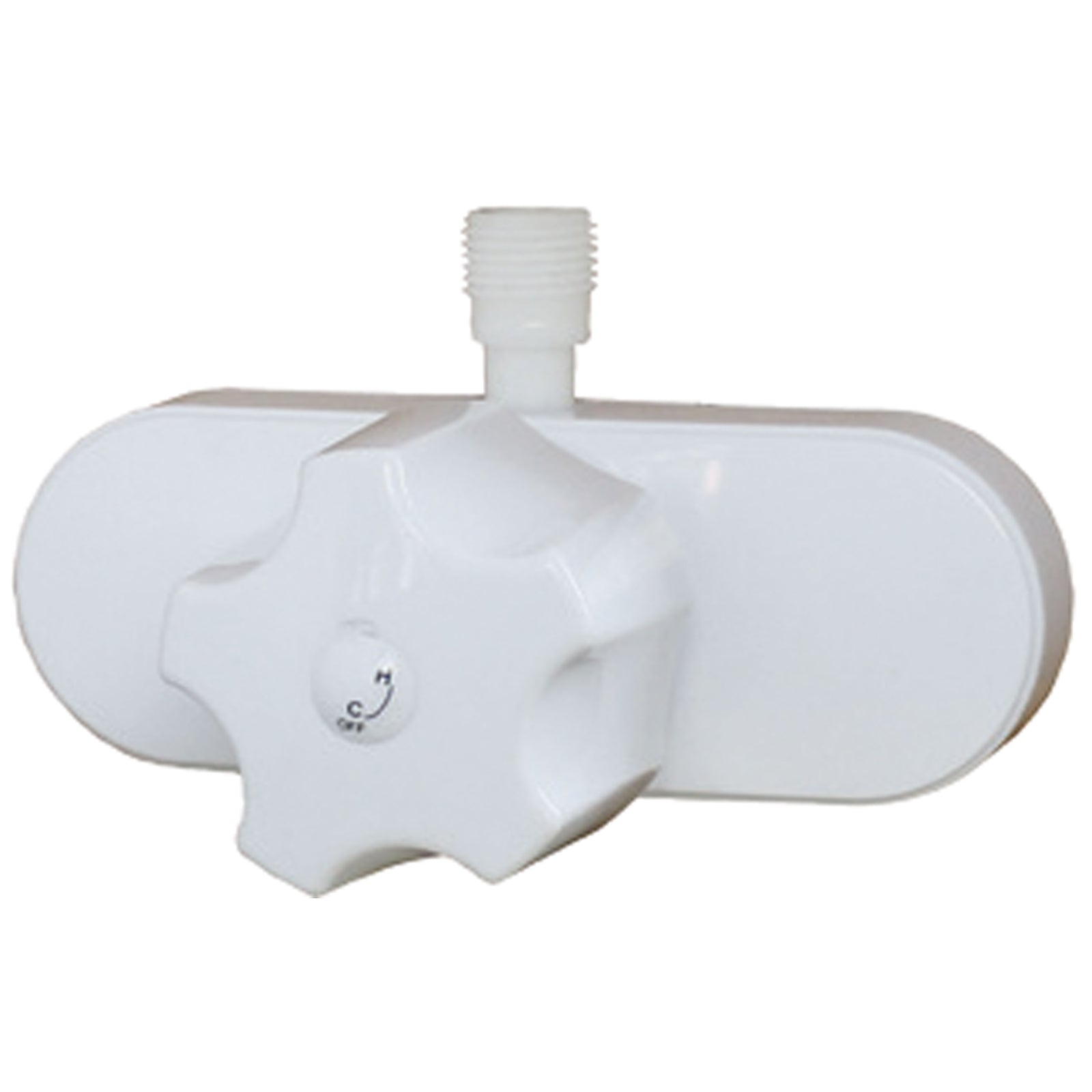 Empire Faucets CRD-SL53-SHWRBX-WH 4" Non-Metallic Shower Valve with Knob Handle and Vacuum Breaker - White