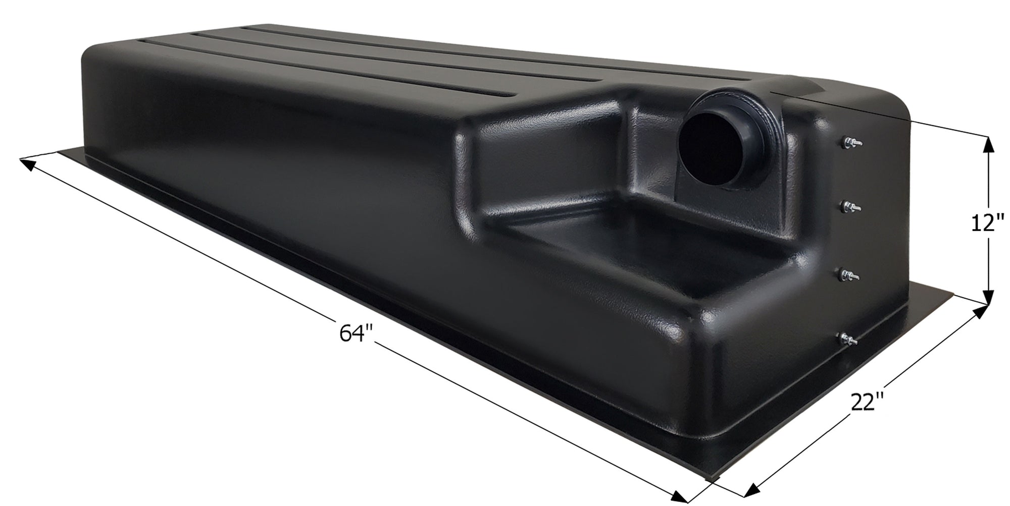 Icon 12420 Holding Tank with Recessed Drain HT512RE - 64" x 22" x 12", 44 Gallon