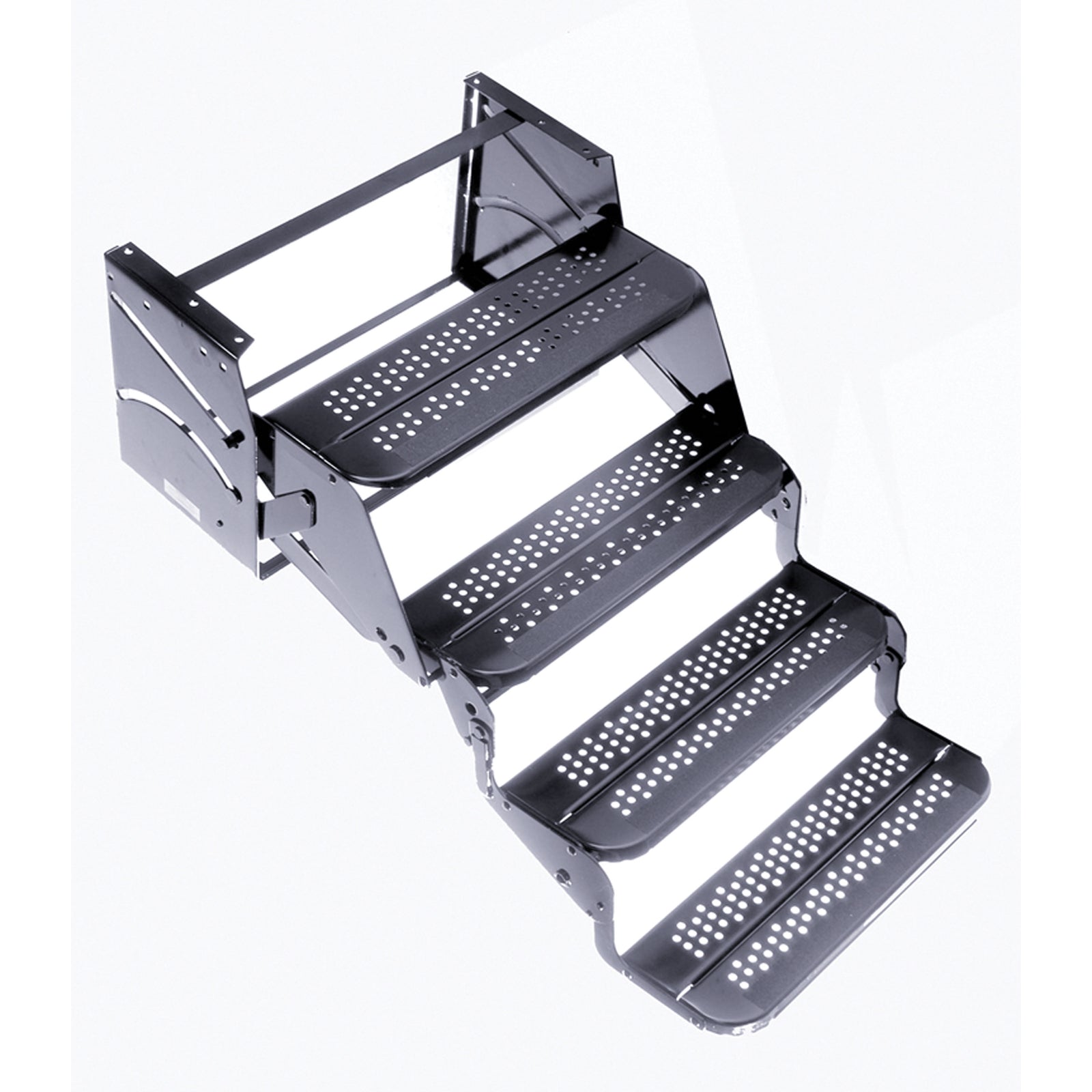 Elkhart Tool & Die 1424 Standard Quad Camper Step with 24" Wide Tread - 25" Drop, 7" Risers