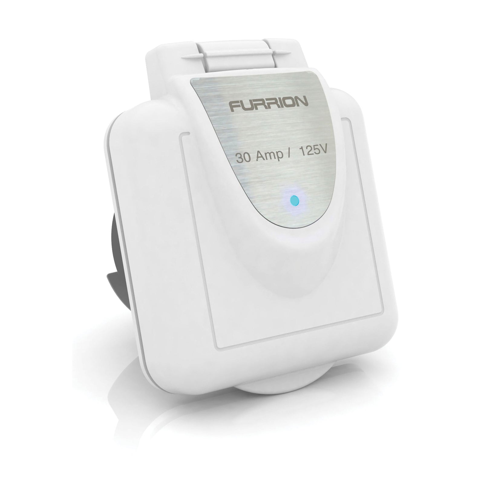 Lippert 431861 Furrion 30 Amp Standard Square Inlet - White