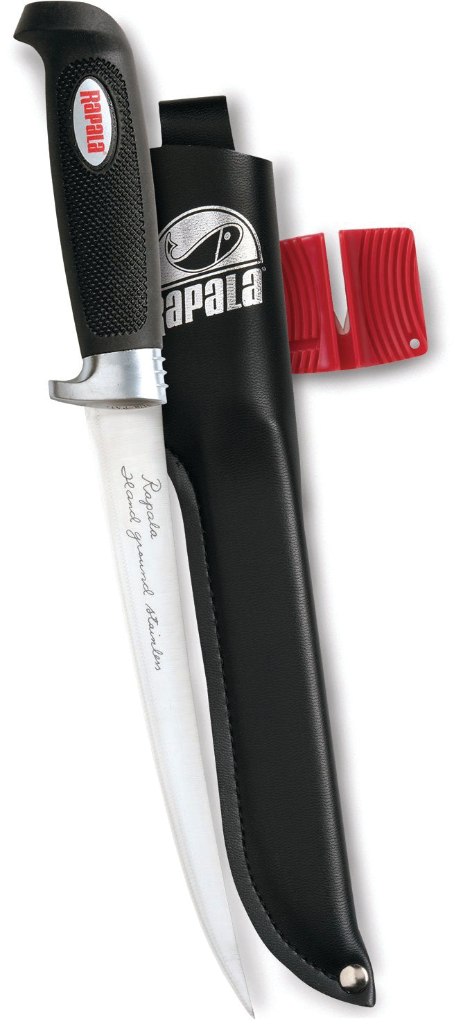 Rapala BP706SH1 Soft Grip Fillet Knife With Sharpener - 6"