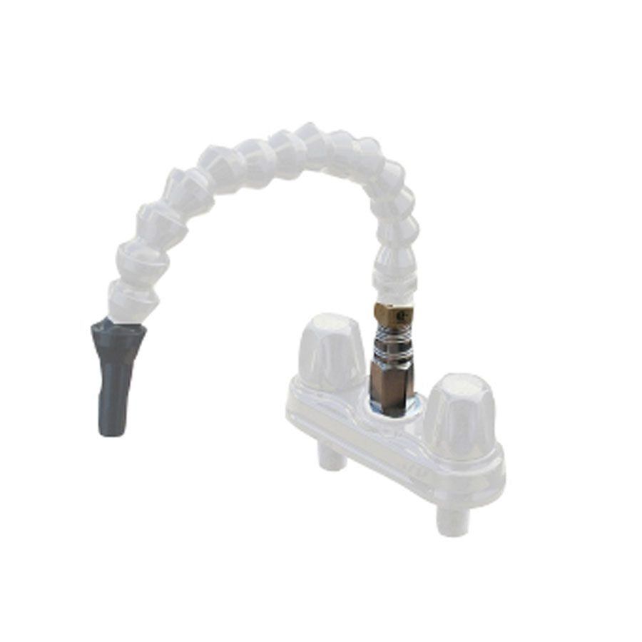 Empire Faucets CRD-QDFLX-WHT 4" Quick Disconnect Valve with Metal Quick Connecter - White