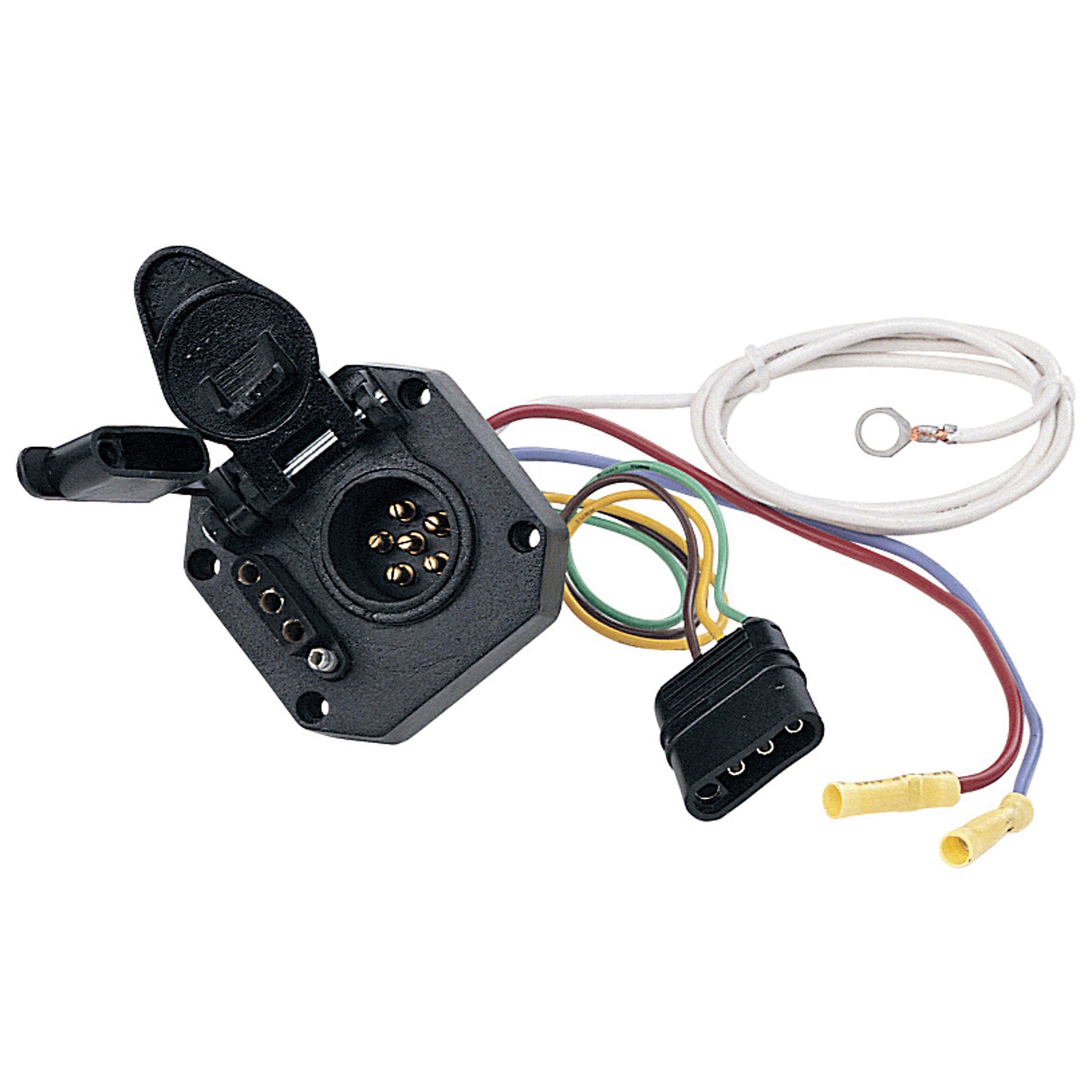 Hopkins 47175 Multi-Tow 4 Flat To 6 Round And 4 Flat Adapter